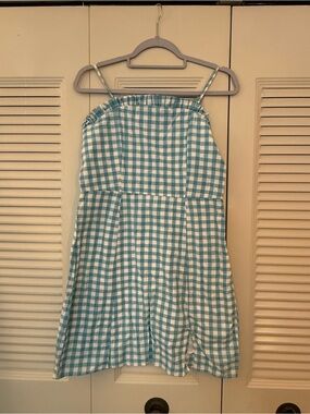 Blue Gingham Kids Romper - Youth Casual Bottoms